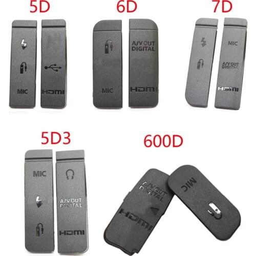 High-quality USB/HDMI-compatible DC IN/VIDEO OUT Rubber Door Bottom Cover For Canon EOS 5D 6D 7D 5D2 5D3 600D 650D 70D Camera