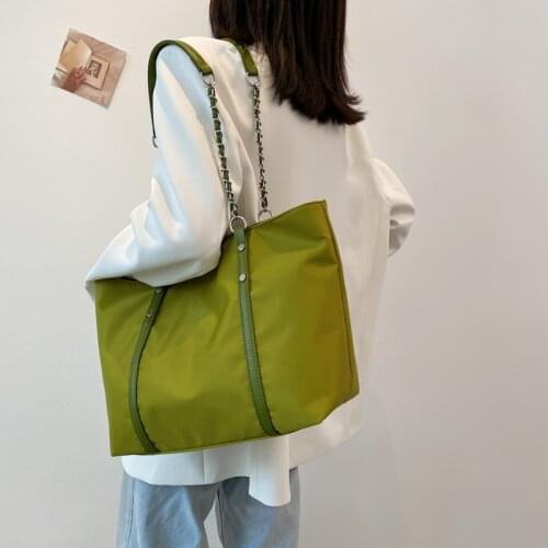 Ladies Cloth Totes Shoulder Bag Women Chain Shoulder Strap Cotton Shopping Women Eco Reusable Shopper Bags Canvas messenger Bag