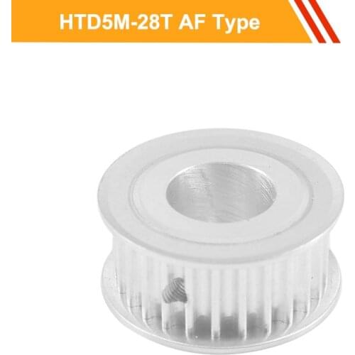 5M 28T Toothed Wheel Pulley HTD5M Type Timing Pulley 16mm/21mm/27mm Belt Width 8/10/12/14/15mm Bore Transmission Pulley