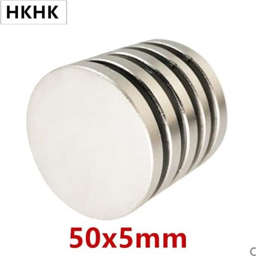 1-10pcs 50x5mm Super Powerful Strong Bulk Small Round NdFeB Neodymium Disc Magnets Dia 50mm x 5mm N35 Rare Earth NdFeB Magnet