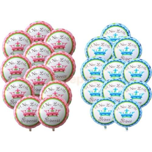 10 Pieces Aluminum Crown Balloon Baby Shower Christening Baby Kids Birthday Celebration Party Decor