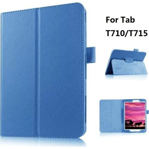 2 Section Foldable Litchi Pattern Protective Case for Samsung Galaxy Tab S2 8.0 T710 T719 SM T715 T713 Cover