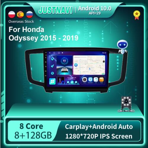 6G 128G Android 10 Multimedia GPS Car Radio Stereo For Honda Odyssey 2015 2018 2019 BT Carplay Auto Video Player OBD DSP No DVD