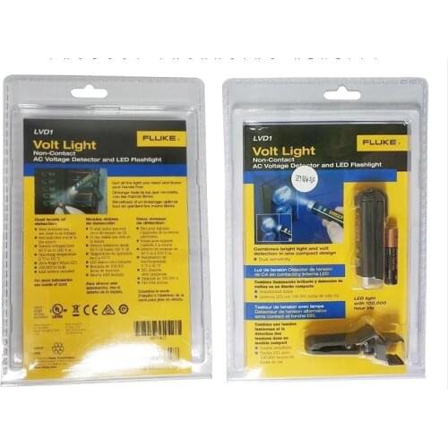 Free shipping Fluke LVD1 Non-Contact LED light Voltage Detect Tester 40-300V LVD1 LED flashlight non-contact AC voltage detector