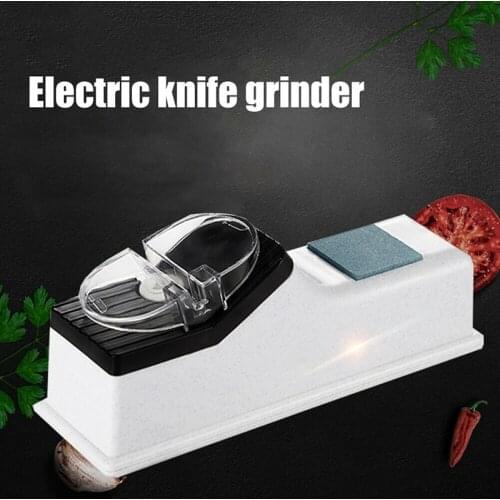 USB Electric Knife Sharpener Adjustable For Kitchen Knives Tool Knife Scissor Sharpening White medium and fine grinding blade
