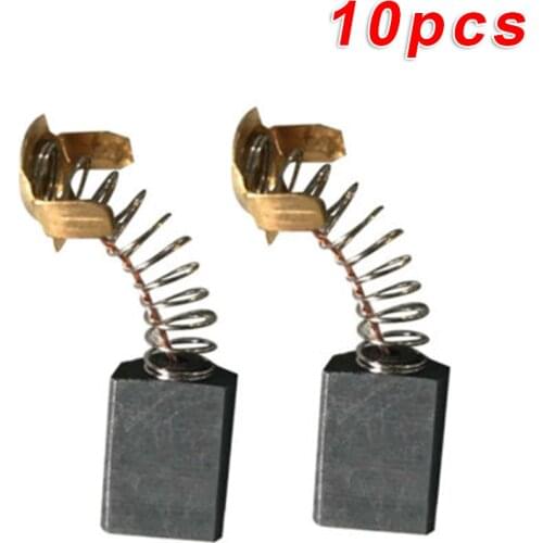 Graphite Carbon Brushes Power Tool 10pcs Replacement Parts 7*11*18mm For Electric Motor Hammer Motor Drill Angle Grinder