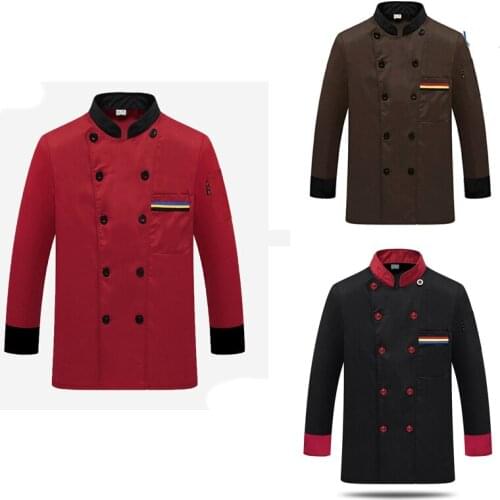Chef Overalls 2021 Autumn and Winter Long-Sleeved Breathable Men Women Hotel Kitchen Western Restaurant Chef Clothes