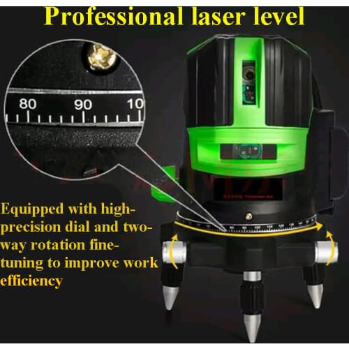 2 Lines High precision laser leveler green self leveling(3°) self leveling 3D self leveling laser level 360 Auto Self Leveling