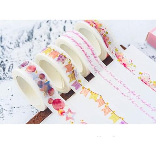 5pcs/lot Masking Tape Kawaii Washi Tape Decorative Adhesive Tape For DIY Scrapbooking Photos Album Decoration