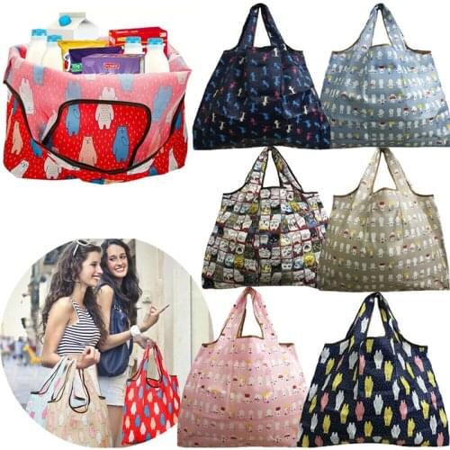New Womens Foldaway Shopper Bag Ladies Reusable Shopping Bag Eco Tote Bag