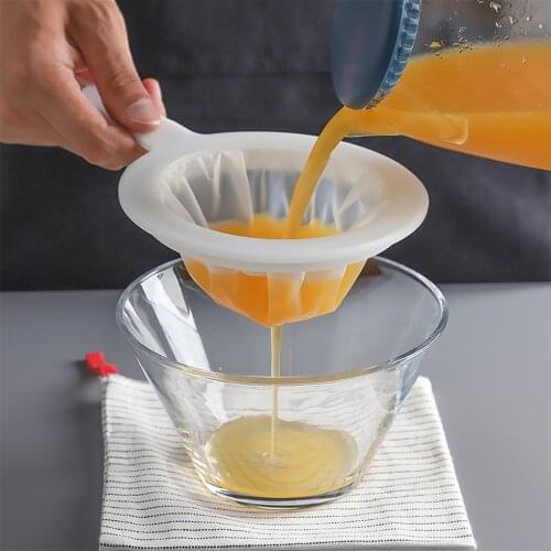 100/200/400 Mesh Kitchen Ultra-fine Mesh Strainer Kitchen Nylon Mesh Filter Spoon For Suitable For Soy Milk Coffee Milk