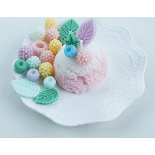 Ice Cream Ball Shaped Candle Making Silicone Soap Mold Fondant DIY Decorating Mould for Baking Chocolate Mousse Plaster Molds