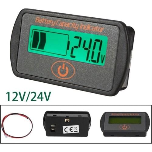 12 V Lead Acid Battery Percentage Electricity Meter Voltmeter Electric Quantity Display Power Down Memory Function