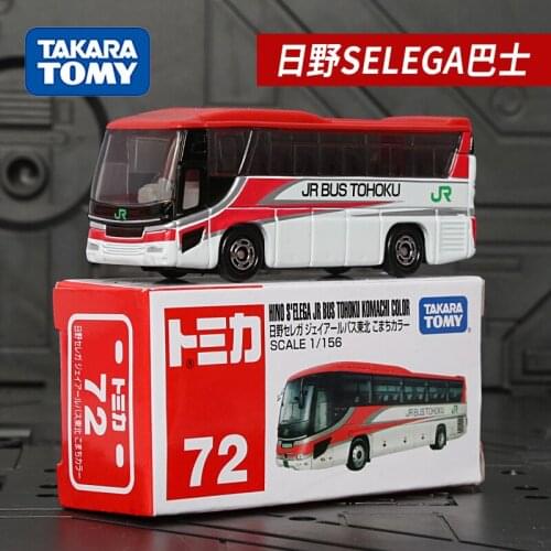 TAKARA TOMY Genuine HINOs ELEGA JRBUS Tohokukomachi Color Scale 1/156 No.72 Metal Vehicle Simulation Model Toys