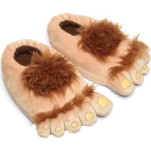 Cotton Slippers Women 2020 Winter Bag With Animal Cartoon Warm Couple Big Feet Plush Comfortable Indoor Cotton Slippers Male