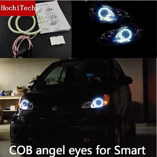 High Quality COB Led Light White Halo Cob Led Angel Eyes Ring Error Free for Smart Fortwo W451 Mk2 2008 2009 2010 2013 2014