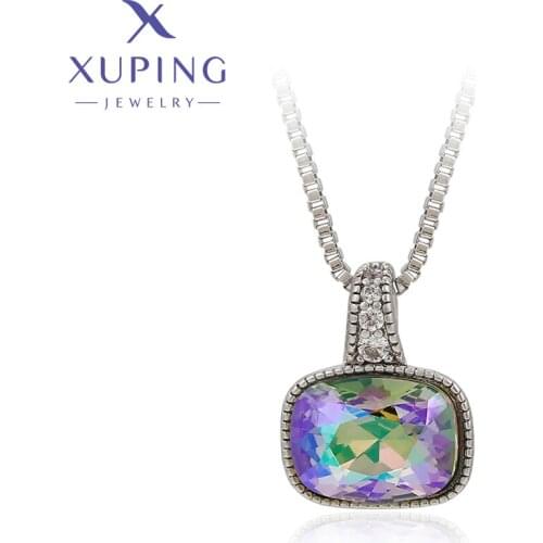 Xuping Jewelry New Arrival Crystals Pendant Necklace with Rhodium Plated for Women 810650951