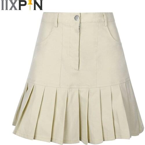 Women Skirts High Waist A Line Student Pleated Skirt Ruffle Fashion Mini Skirt School Uniforms Women Cute Girls Dance Mini Skirt