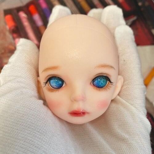 1/6 BJD Doll Head With Multicolor 3D Eyes Cute Makeup Face No Wig Body Fit For 30cm BJD Dolls DIY Accessories For Girl Toys Gift