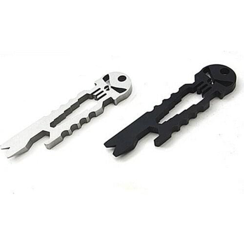 1PC Stainless Steel Keyring Tactical Key Chain Multi-functional Pocket Tool Key Ring Keychain Hand Tools Novel Crowbars NEW
