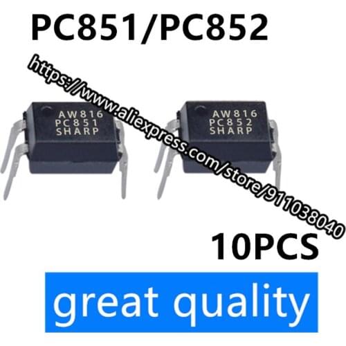 10PCS/LOT New PC851/PC852 in-line optocoupler PC852 DIP4 optocoupler opto-isolator original