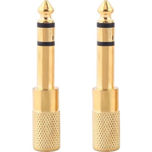 10pcs 6.5mm To 3.5mm Stereo Audio Plug Converter 1/4 Inch Male To 1/8 Inch Female Headphone Mic Jack Adapter Connector