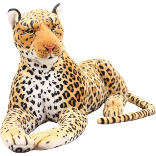 30cm high quality Simulation Leopard Panther plush toy simulation stuffed animal classic toys for children gift free shipping