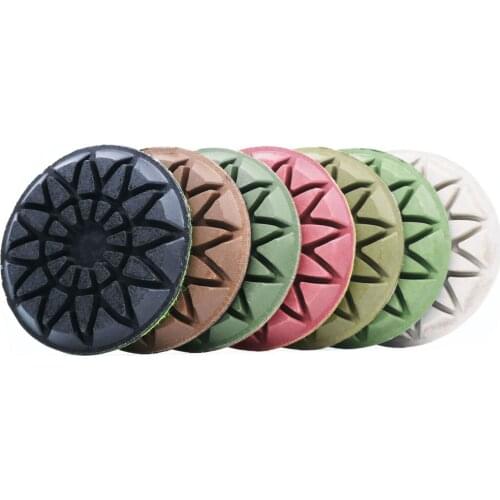 7Pcs/set 3 Inch Polishing Pad Diamond Concrete Polishing Granite Wet Polishing Pad Resin Floor Polishing Pads