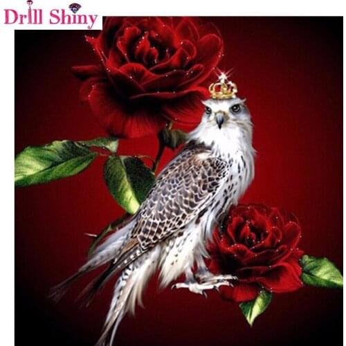 Full Square Drill 5D DIY Diamond Painting "Flower & owl" 3D Embroidery Cross Stitch Mosaic Rhinestone Home Decor