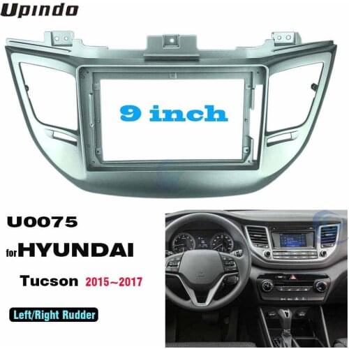 2 Din 9 Inch Car Radio Installation DVD GPS Mp5 Plastic Fascia Panel Frame for HYUNDAI Tucson 2015~2017 Dash Mount Kit