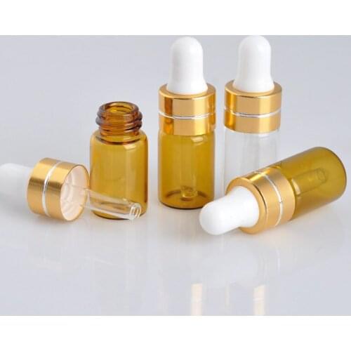 3ml Eye Dropper Bottle Amber Essential Oil Bottle/Vials with Glass Dropper