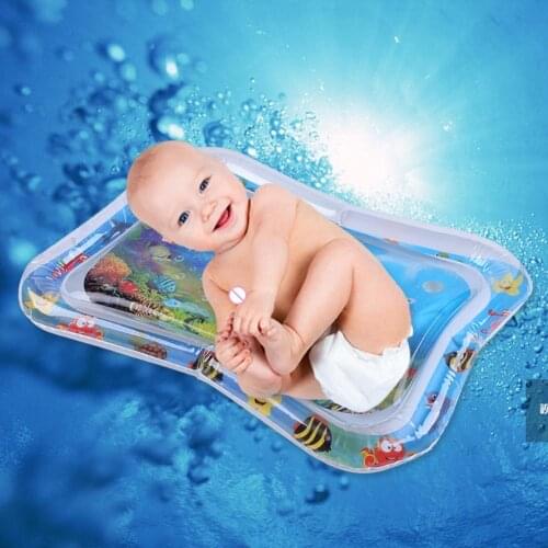 Baby Inflatable Water Play Mat Tummy Time Playmat Fun Activity Play Center