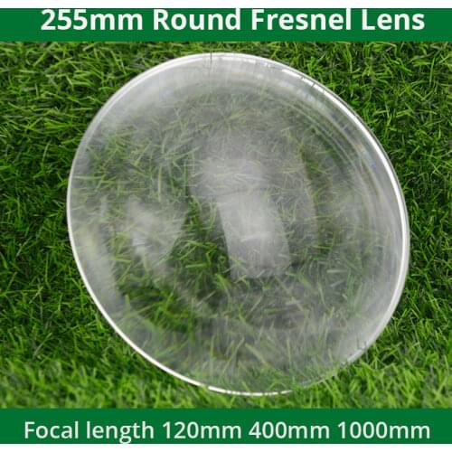 255mm Large Optical PMMA Plastic Sorlar Fresnel Lens Condensing LED DIY Projector Spotlight lens 1PC Focal Length 70 400 1000mm