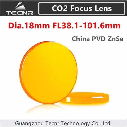 China ZnSe CO2 laser focus lens Diameter 19.05MM FL 38.1 50.8 76.2 101.6mm for laser cutting machine parts