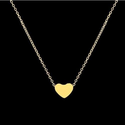 Hot Sale Simple WomenS Heart Gold Silver Necklace Necklace Necklace Beach Jewelry Heart Fashion Peach M2L2