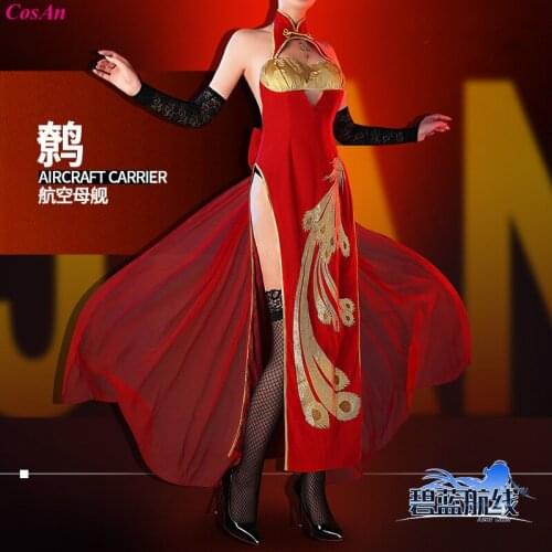 Hot Mobile Game Azur Lane Taiho Cosplay Costume Sexy Red The New Year Chinese Cheongsam Formal Dress Female Role Play Clothing