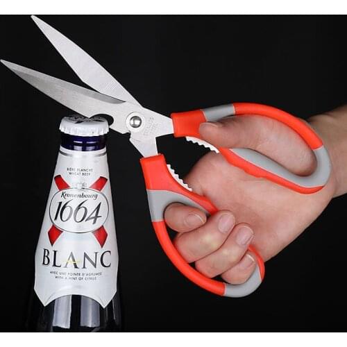 Kitchen Multifunctional Scissors Powerful Corkscrew Chicken Bone Scissors Stainless Steel Scissors Fish Poultry Chicken Shears
