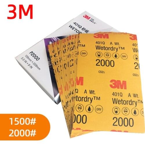 3M401Q Beauty Sandpaper Paint Surface Polishing and Polishing 2000 Grit Water Grinding Fine Sandpaper 1500 Car Sandpaper