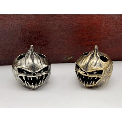 Original Pumpkin Halloween Devil Ghost Knife Pendant Umbrella Rope Car Keychain Pendant Edc Skeleton DIY Copper Accessories