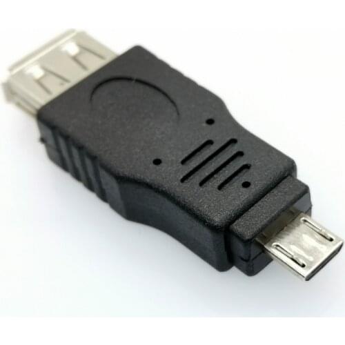 Micro USB male to USB 2.0 female connector jack to micro USB male plug adapter