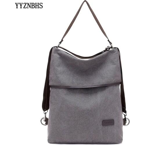 Casual Canvas Backpack Girl Multifunctional Travel Back Pack Women Shoulder Bag Ladies Mochila Bagpack Antitheft Sac A Dos 2021