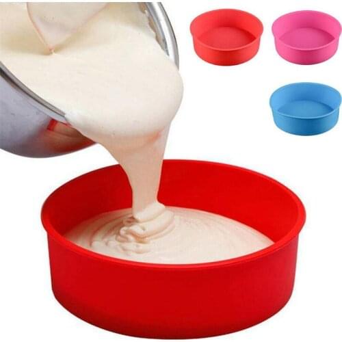 Random Color Silicone Cake Round Shape Mold Kitchen Bakeware Diy Desserts Baking Mold Mousse Cake Molds Baking Pan Tools