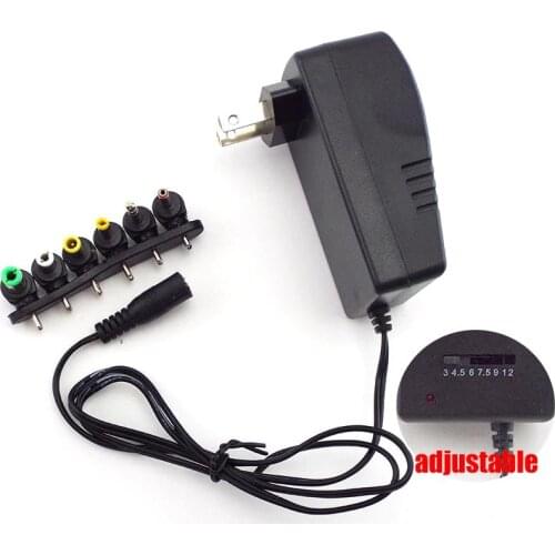 Universal Adjustable Power Adapter Charger connector Supply with plug 30W 3V 4.5V 5V 6V 7.5V 9V 12V 2A 2.1A AC DC Adaptor
