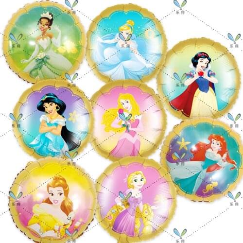 Disney Frozen Princess Balloon 18 Inch Aluminum Film Balloon Cartoon Pattern Childrens Birthday Party Decorations Gifts
