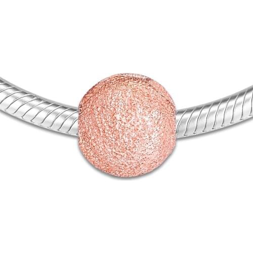 Spring Garden Rose Matte Brilliance Clip Fits Beaded Snake Chain Bracelets Sterling Silver Jewelry Fashion Female DIY Beads