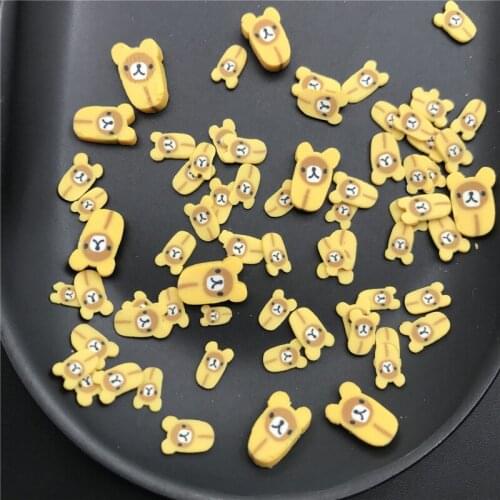 60g Banana Bear Polymerclay,Soft Clay Sprinkles For Kids Diy/Scrapbook Decoration/Craft Filler/Craft Diy Making/Nail Arts