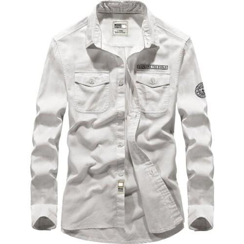 ABOORUN 2021 Mens Casual Linen Cotton Shirts Long Sleeve Slim fit Shirts for Male