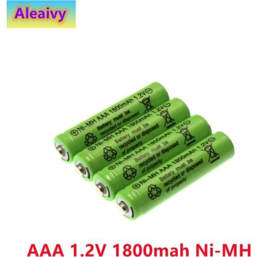 Rechargeable Battery Brand New 100% AAA 1.2V 1800mah Ni-MH Batteries For Camera Toy Garden Solar Light LED Flashlight Torc
