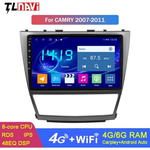 6G+128G Android 10 Car DVD GPS For Toyota Camry 2006-2012 Navigation System Stereo Audio Radio DSP CARPLAY