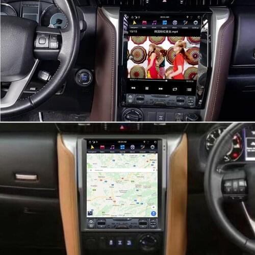 128G Tesla Screen DSP Carplay Android Car Radio 2 Din Stereo Receiver For Toyota Fortuner 2016 2017 2018 2019 GPS Recorder Unit